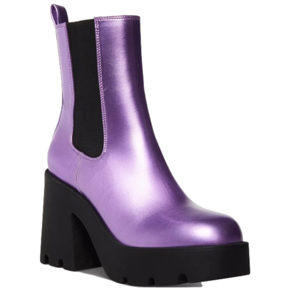 Madden Girl Shoes - Madden Girl Platform Boots Purple Pink Metalic